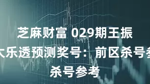 芝麻财富 029期王振龙大乐透预测奖号：前区杀号参考